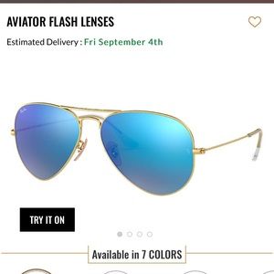 Blue Ray-Ban aviators
